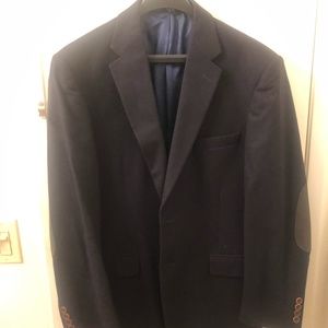 Jos A Bank Sport Coat Blue with Elbow Patches